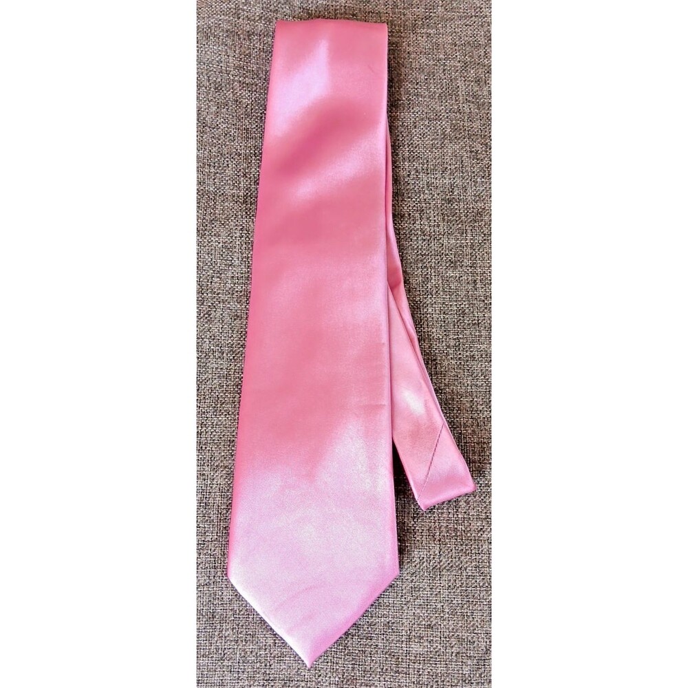 Tie 70s 80s 90s Y2K Mens St Patrick Pink 4 Wide 60 Long